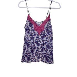 Free People Intimately Pretty Little Thing Cami Women M Purple White Multi Boho